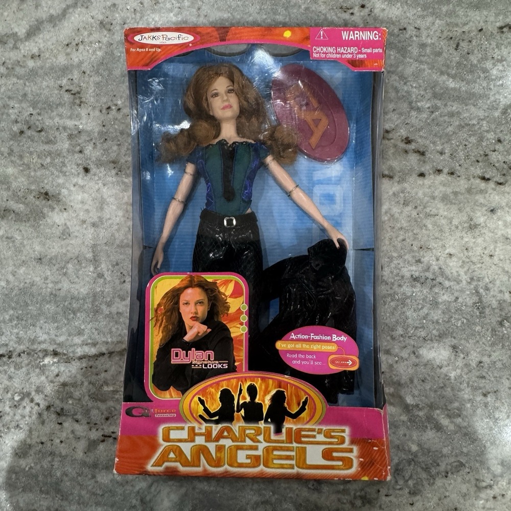 Jakks Pacific Charlies Angels Dylan Drew Barrymore Doll New Box Collectible 2000